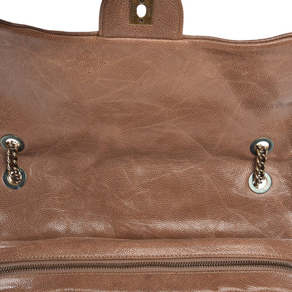 Chanel Crumpled Caviar Quilted Large Shiva Flap Beige 7 of 15