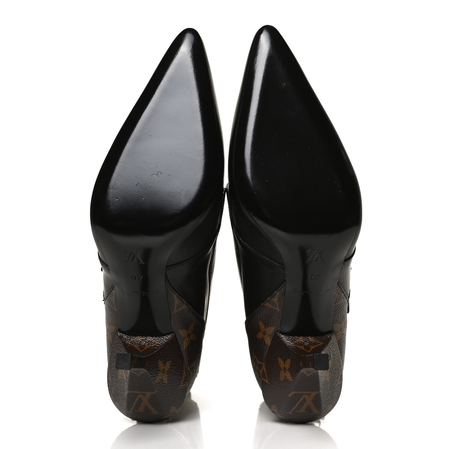 Louis Vuitton Calfskin Monogram Janet Ankle Boots 40 Black 5 of 10