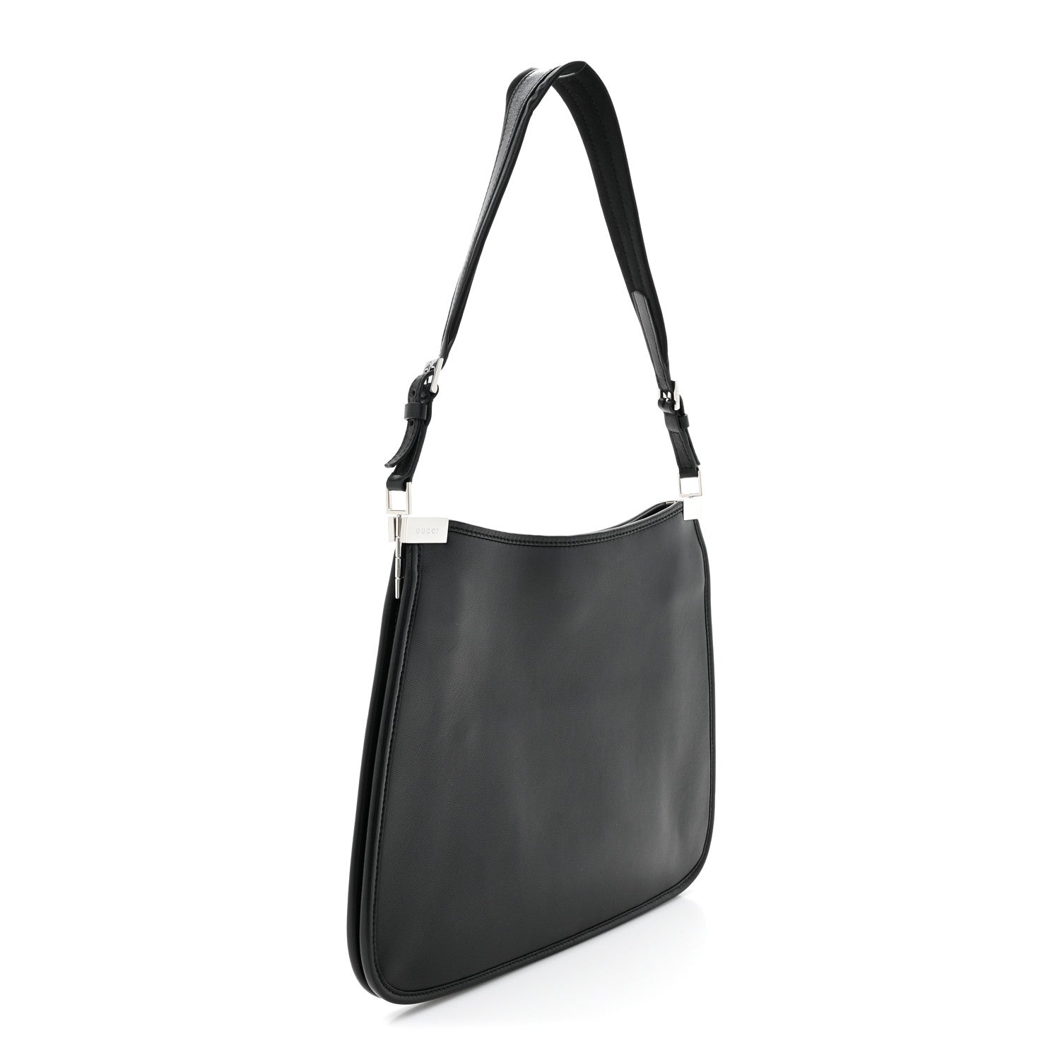 Gucci Calfskin Horsebit Slim Shoulder Bag Black 3 of 11
