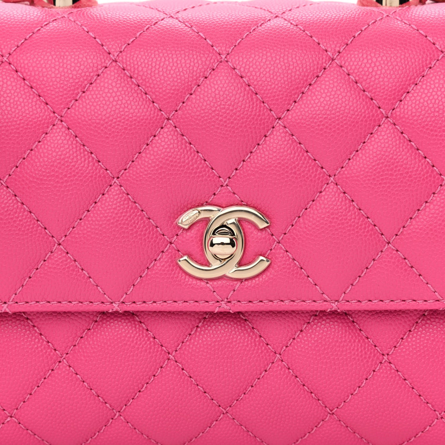 Chanel Caviar Quilted Mini Coco Handle Flap Rose 8 of 11
