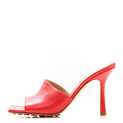 Bottega Veneta Lambskin Stretch Mule Sandals 38 Sunburst 1 of 9