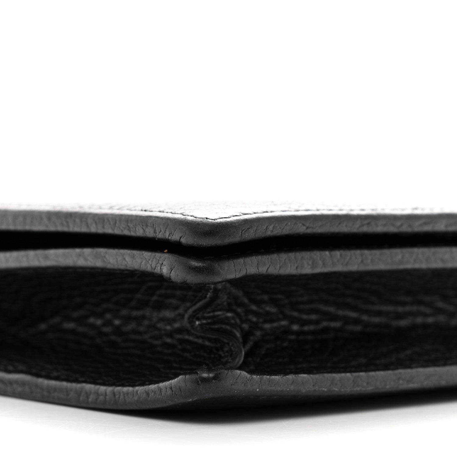 Gucci Calfskin Mini GG Marmont Chain Wallet Black 9 of 16