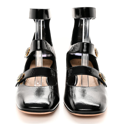 Christian Dior Crinkled Calfskin D-Doll 55mm Ankle Strap Pumps 37.5 Black 2 of 13
