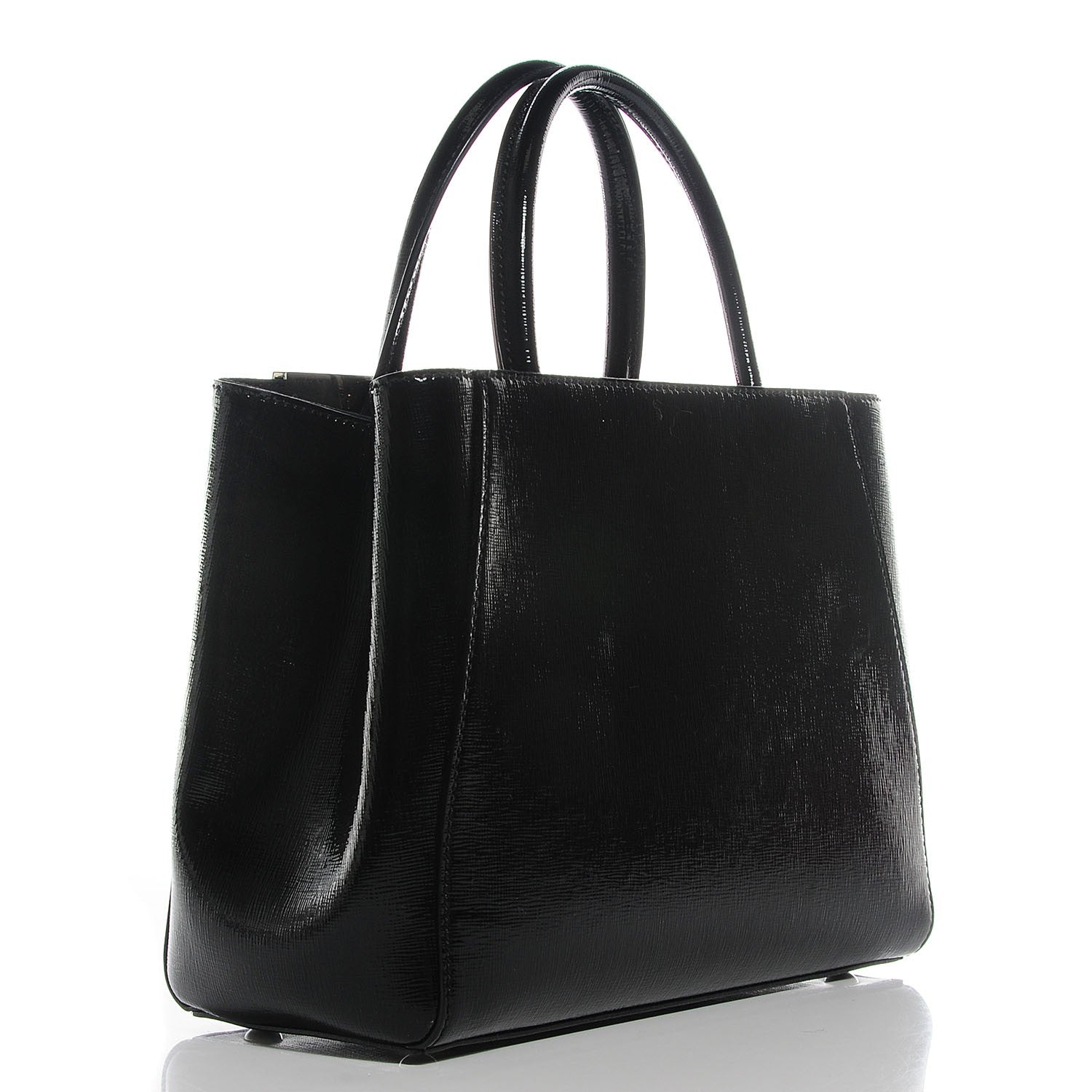 Fendi Vernice Petite 2Jours Tote Nero Black 3 of 10