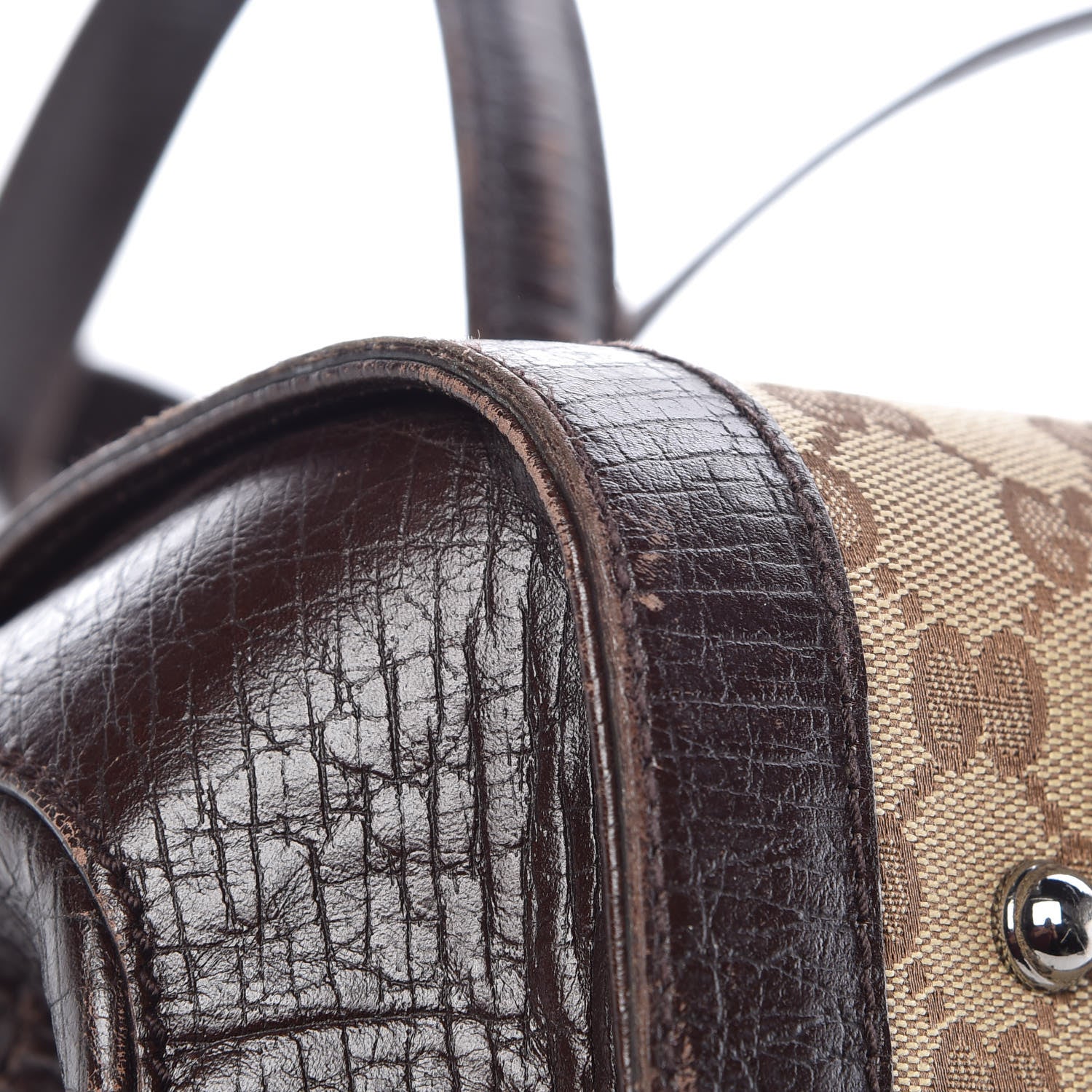 Gucci Monogram Bamboo Bullet Bag Dark Brown 9 of 19