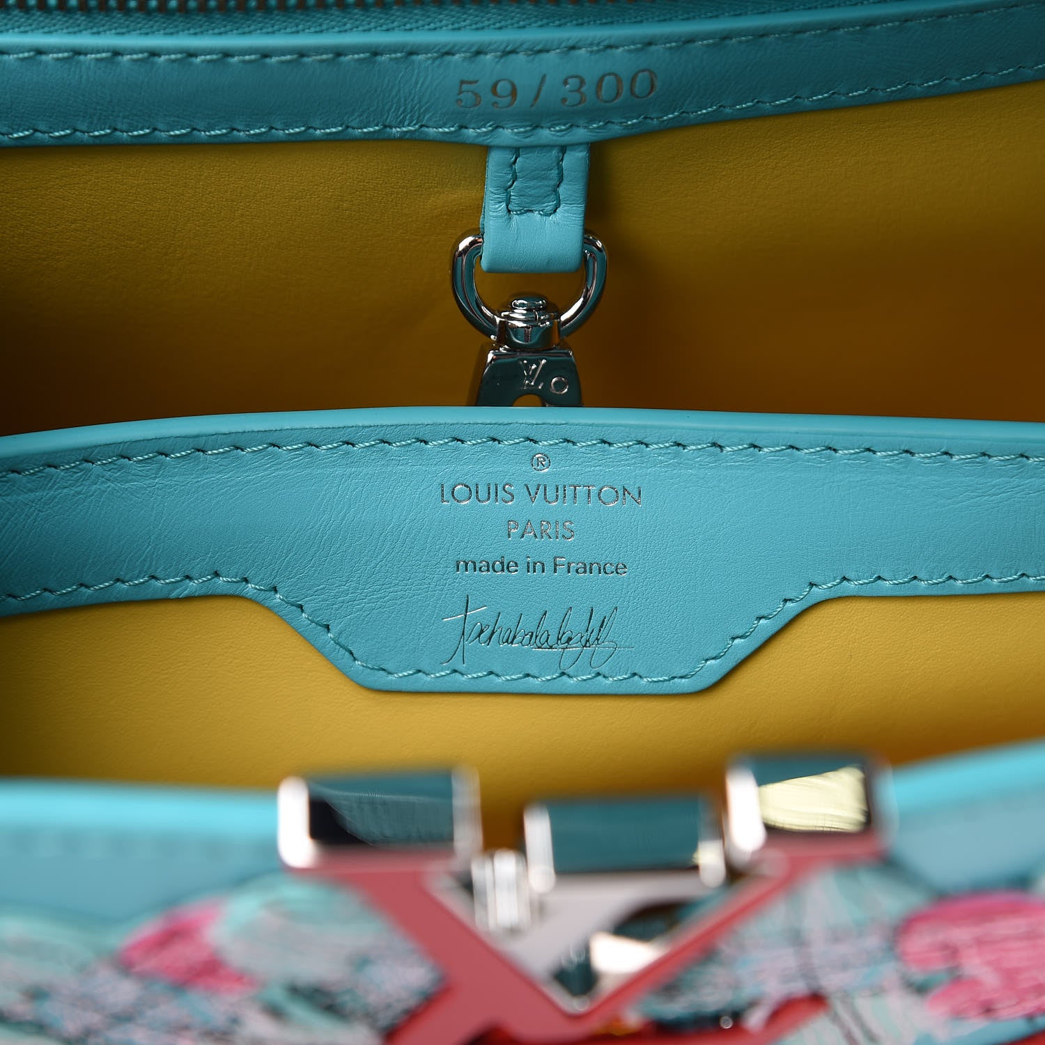 Louis Vuitton Calfskin Lizard Artycapucines Tschabalala Self PM Multicolor 7 of 17
