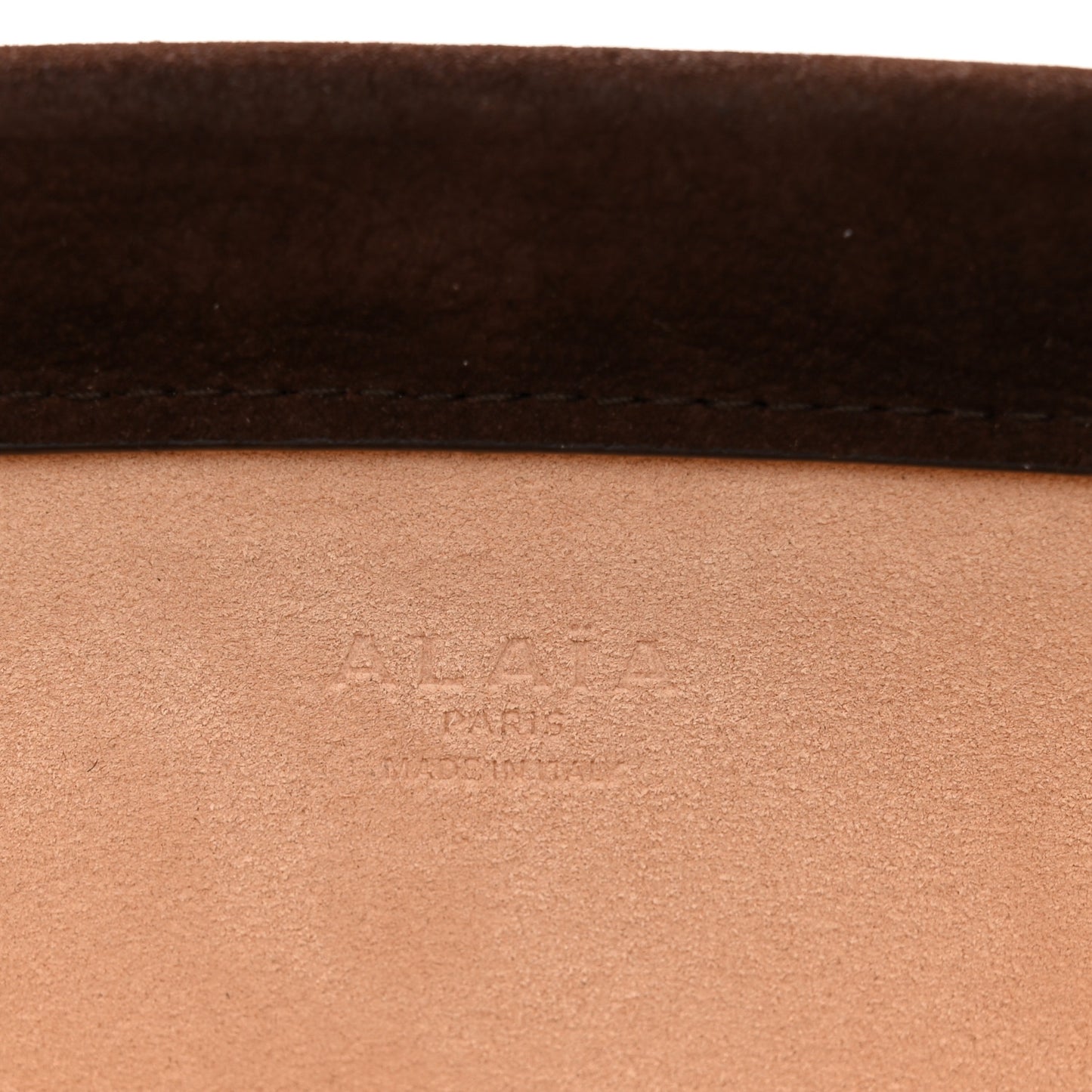 Nubuck Large Le Click East West Bag Brun Fonce