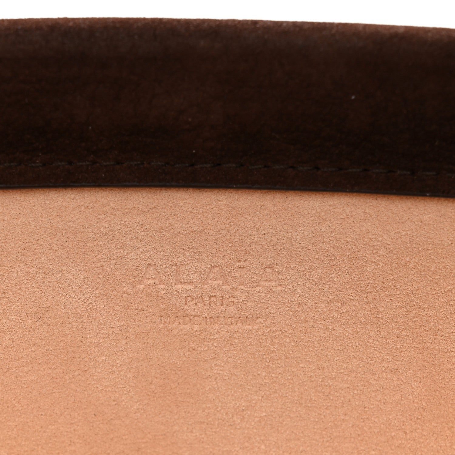 Alaia Nubuck Large Le Click East West Bag Brun Fonce 6 of 10