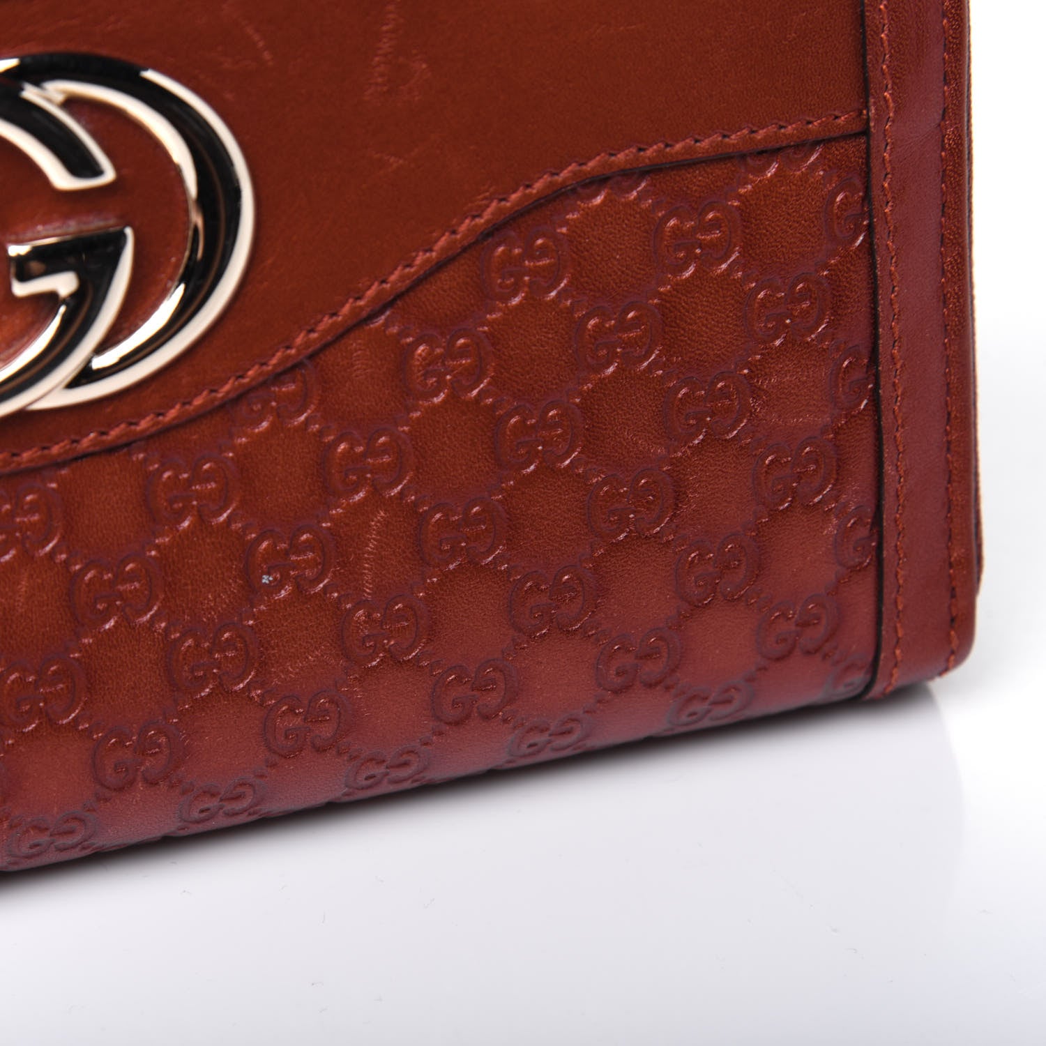 Gucci Metallic Microguccissima Sukey Zip Around Wallet Burnt Orange 16 of 17