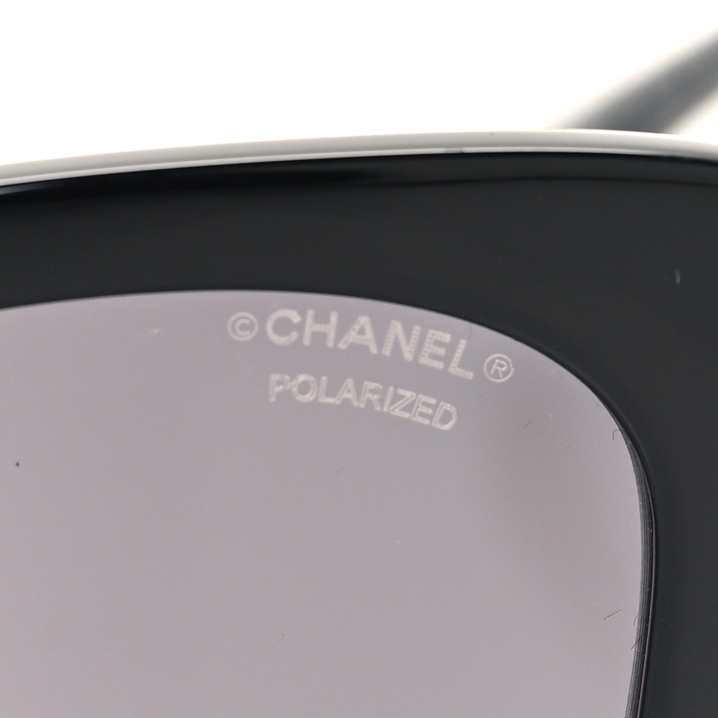 Acetate Strass Polarized Square Sunglasses 5422-B Black