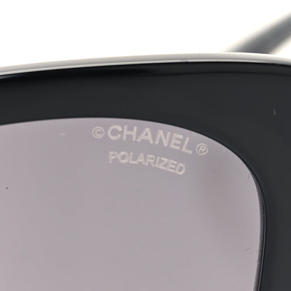 Chanel Acetate Strass Polarized Square Sunglasses 5422-B Black 7 of 8