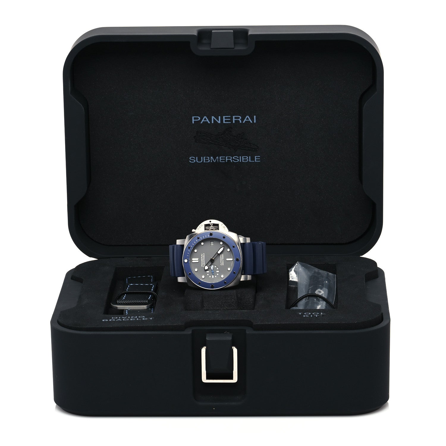 Panerai Stainless Steel Rubber 42mm Luminor Submersible Automatic Watch Blue PAM00959 5 of 5