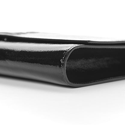 Saint Laurent Textured Patent Monogram Large Belle De Jour Clutch Black 8 of 9