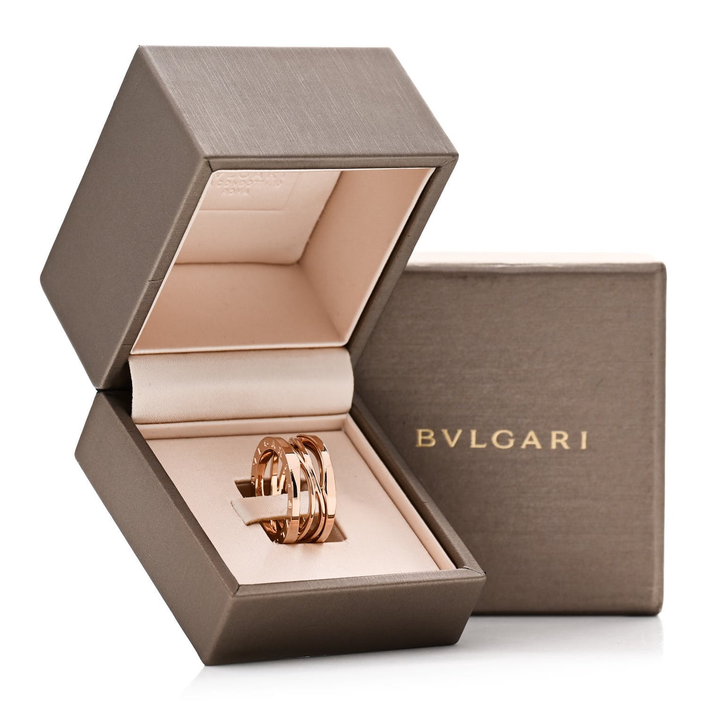 18K Rose Gold B.Zero1 Legend Three-Band Ring 53 6.25