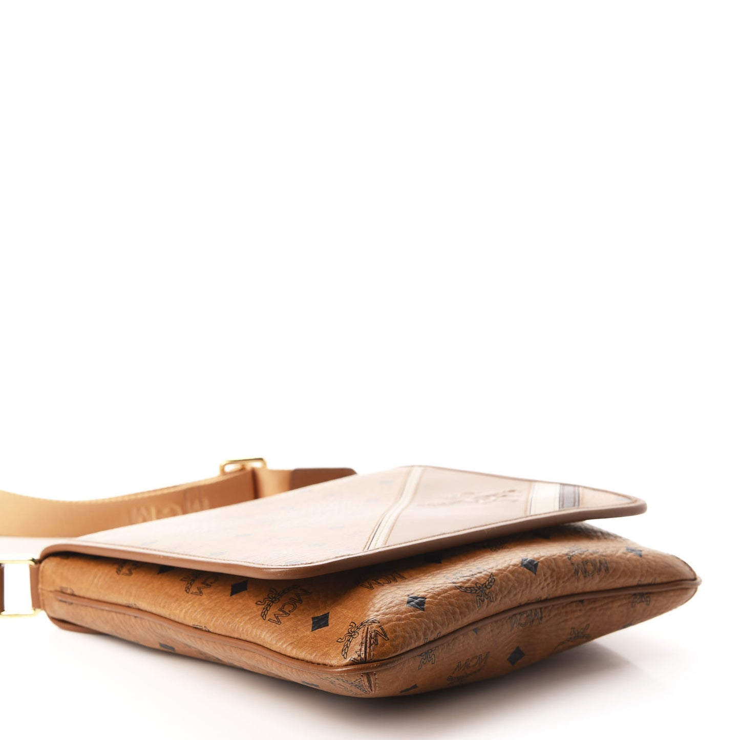 Calfskin Visetos Munich Lion Messenger Cognac