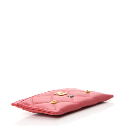 Chanel Lambskin Lucky Charms Card Holder Pink 4 of 9