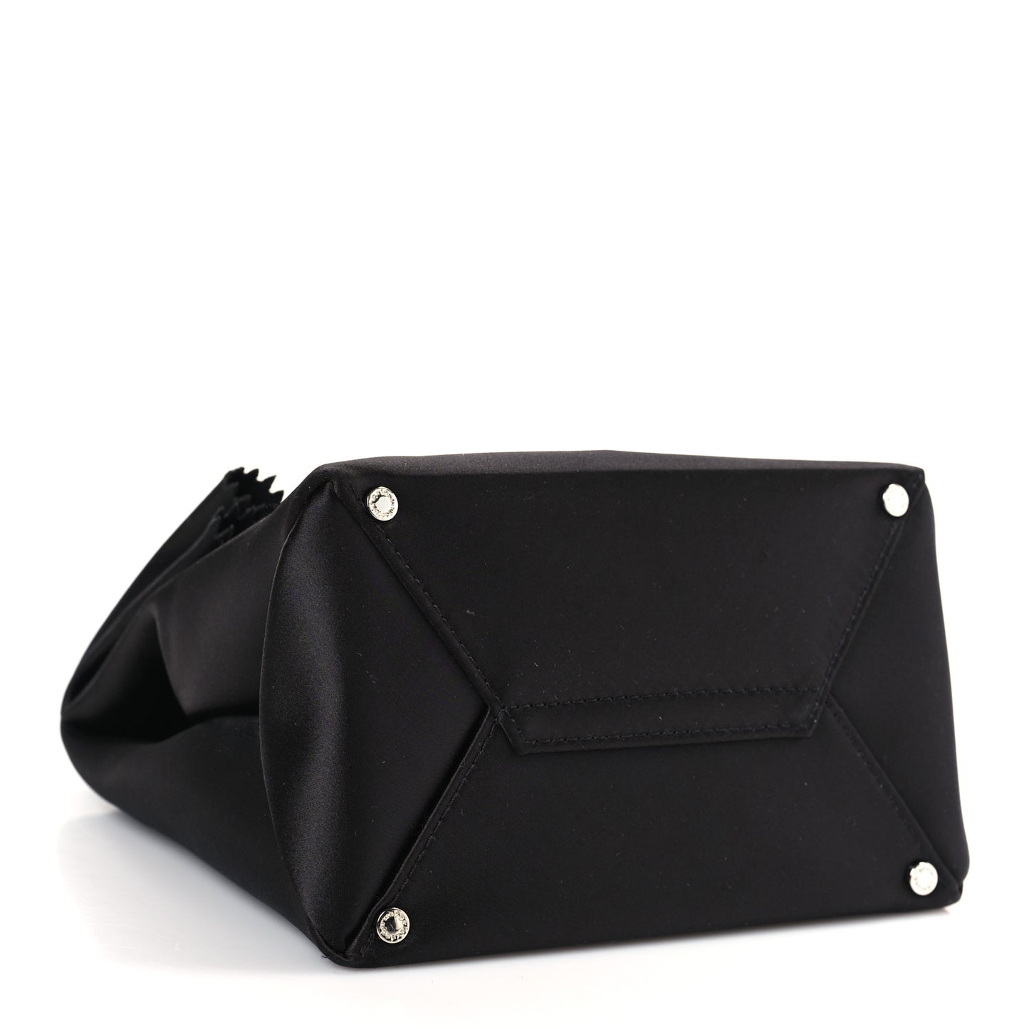 Satin Lunch Bag Clutch Black