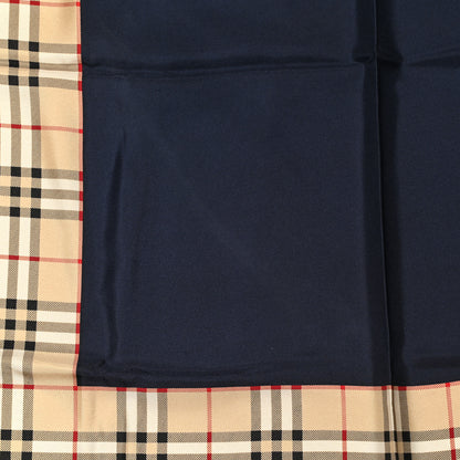 Burberry Silk Check Square Scarf Beige Black 4 of 4