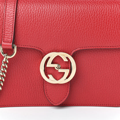 Gucci Dollar Calfskin Small Interlocking G Shoulder Bag Red 7 of 9