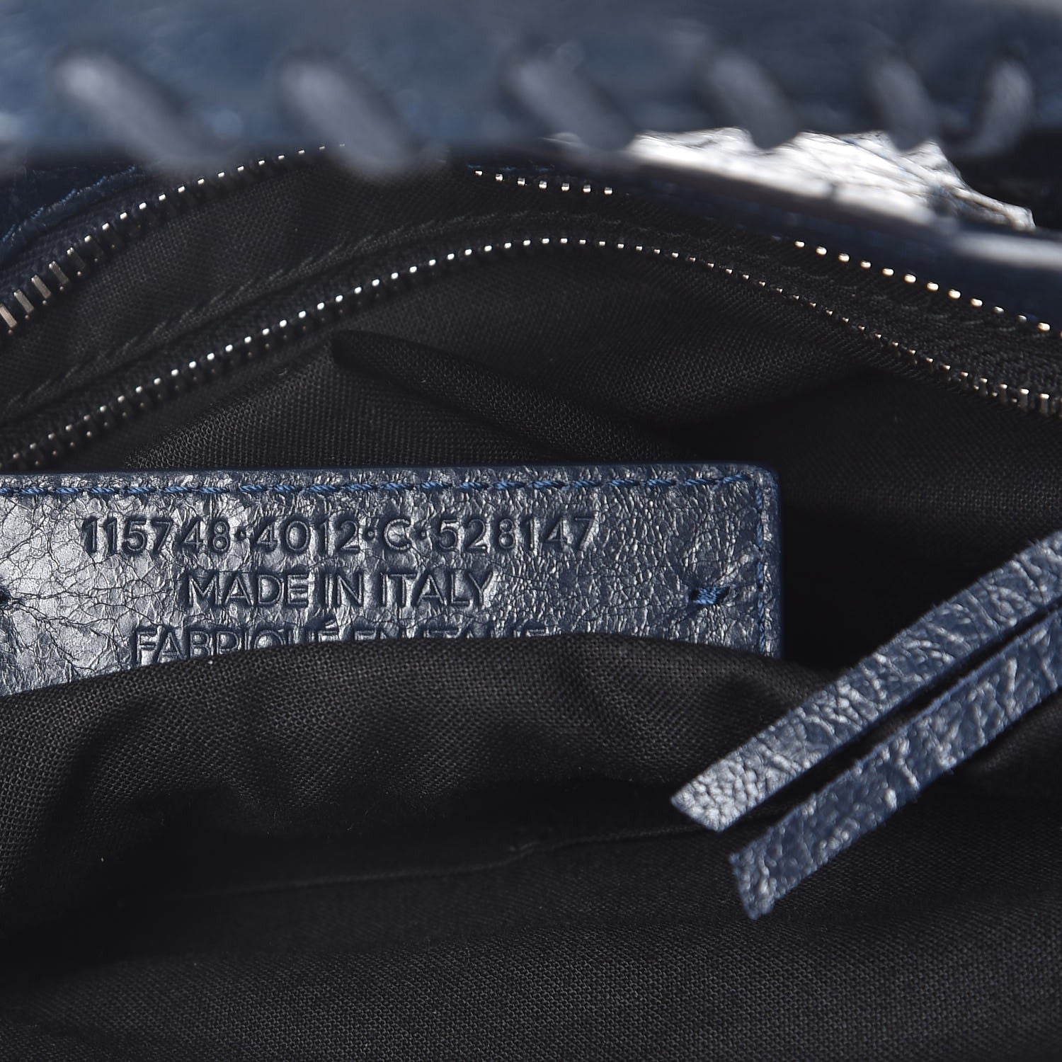 Balenciaga Agneau Classic Silver Hardware City Bleu Obscur 10 of 10