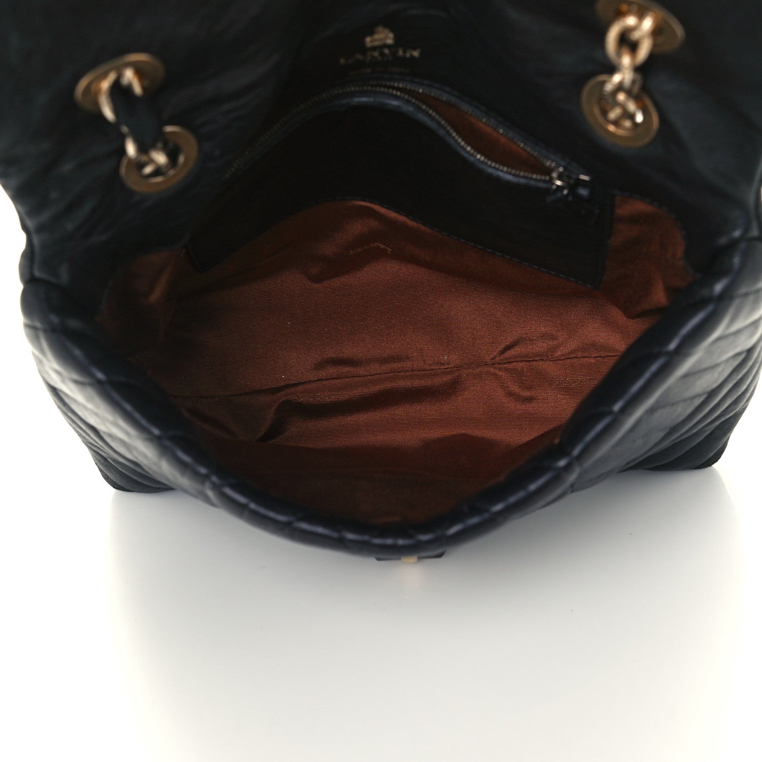 Lanvin Calfskin Quilted Medium Happy Shoulder Bag Black 4 of 9