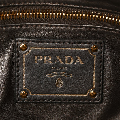 Prada Cervo Lux Print Lace Bauletto Bag Talco 6 of 13