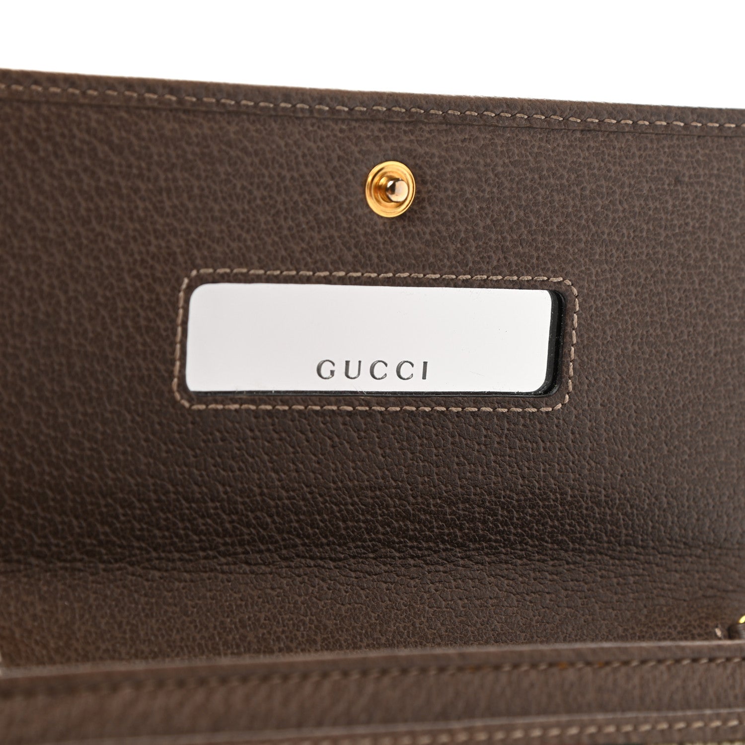 Gucci GG Supreme Monogram Web Ophidia Wallet On Chain Brown 6 of 9