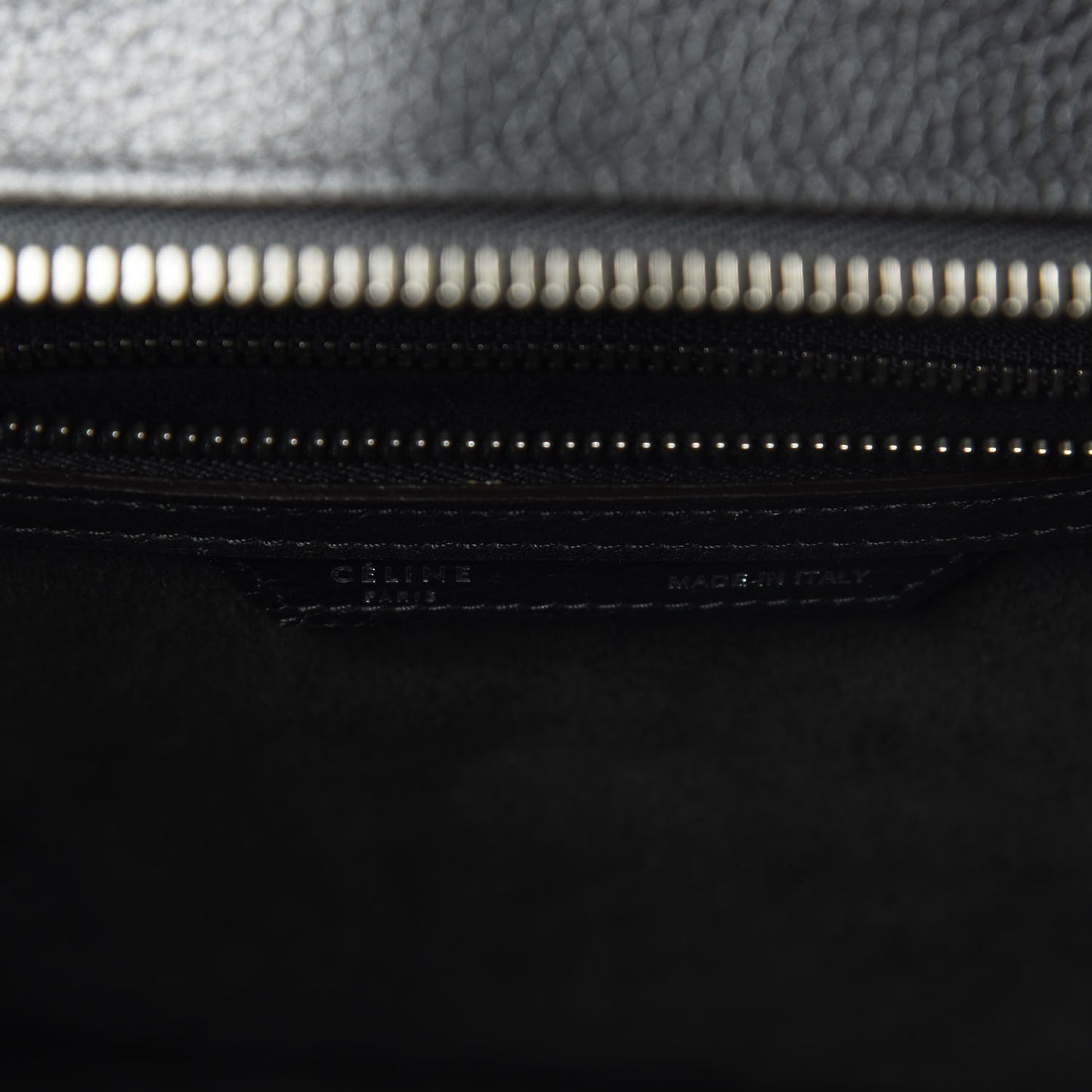 Drummed Calfskin Micro Luggage Black
