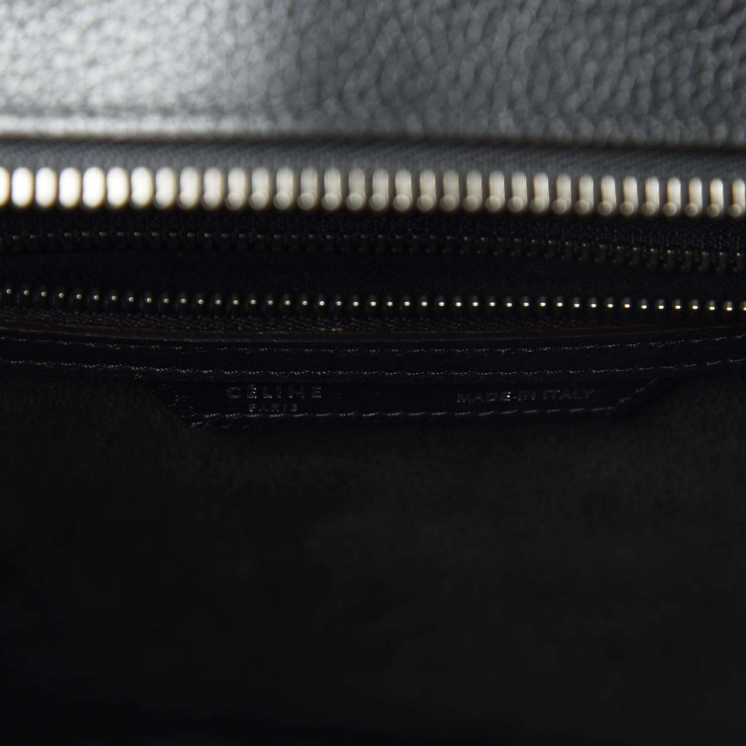 Celine Drummed Calfskin Micro Luggage Black 8 of 9