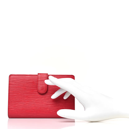 Louis Vuitton Epi French Purse Wallet Castillan Red 2 of 8