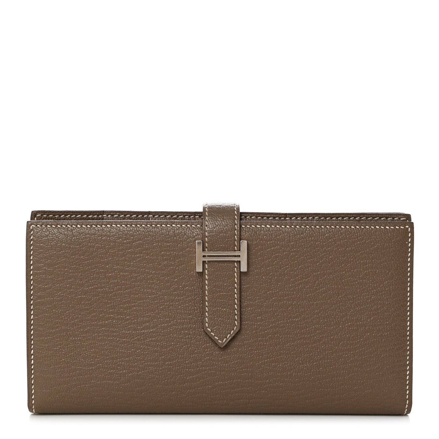 Chevre Mysore Bearn Gusset Wallet Etoupe