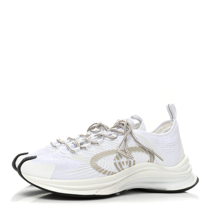 Gucci Technical Knit Fabric Waves Mens Gucci Run Sneakers 8.5 Great White Thunder 3 of 7