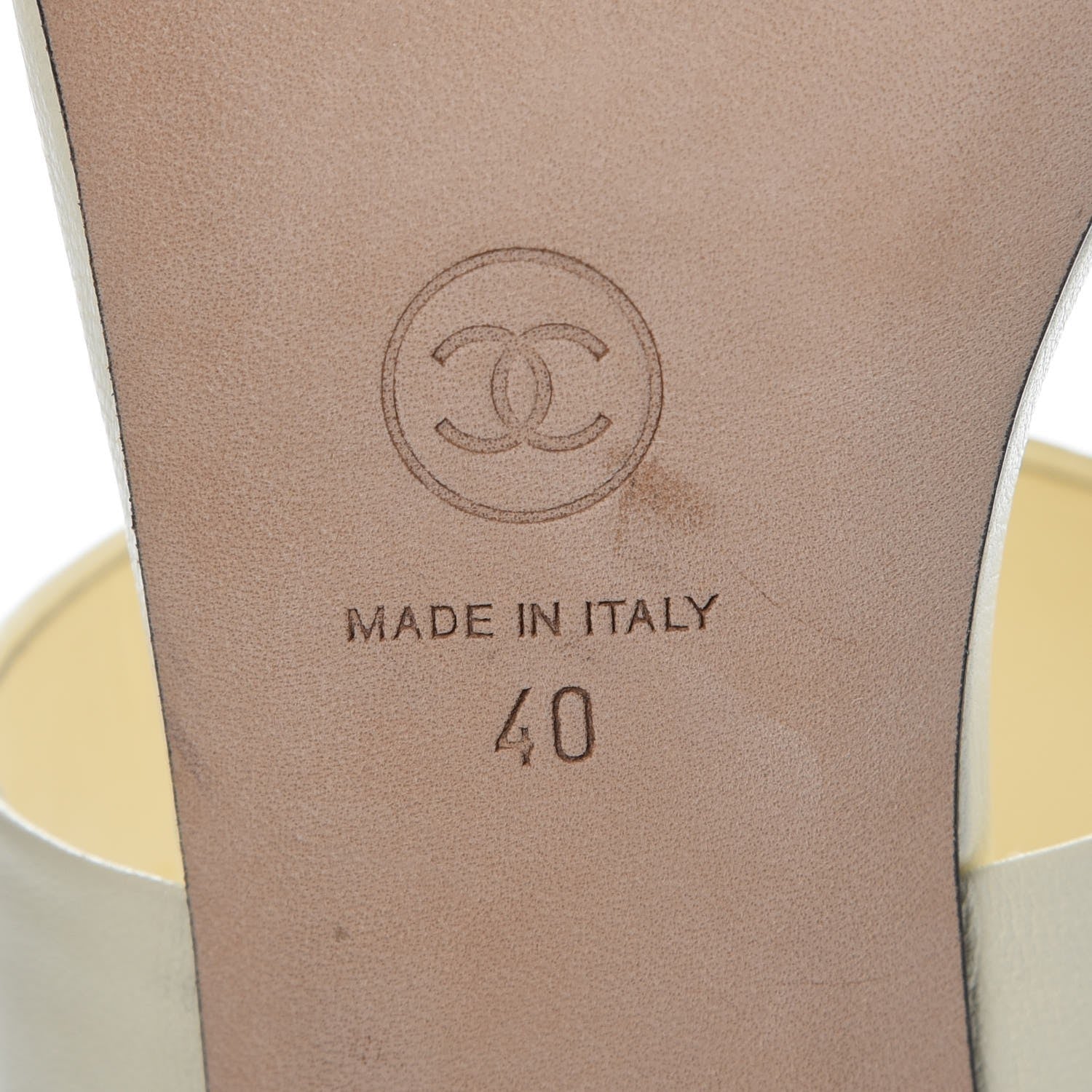 Chanel Lambskin Pearl Sandal Mules 40 Ivory 6 of 9