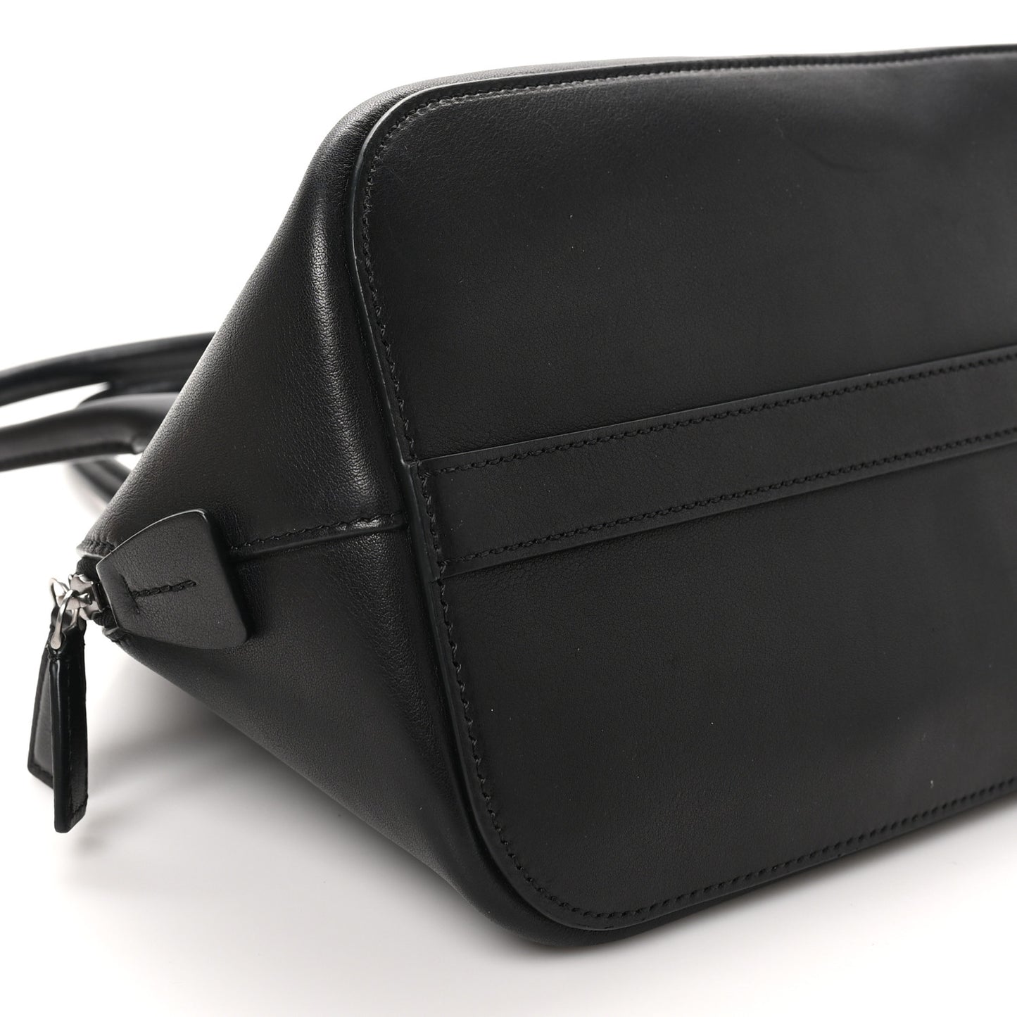 Polished Saddle Calfskin Medium Devon Bag Black