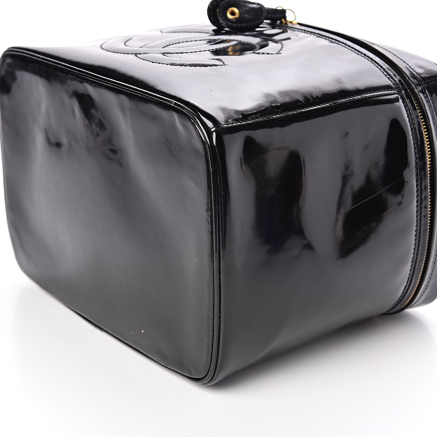 Patent Vanity Cosmetic Case Black
