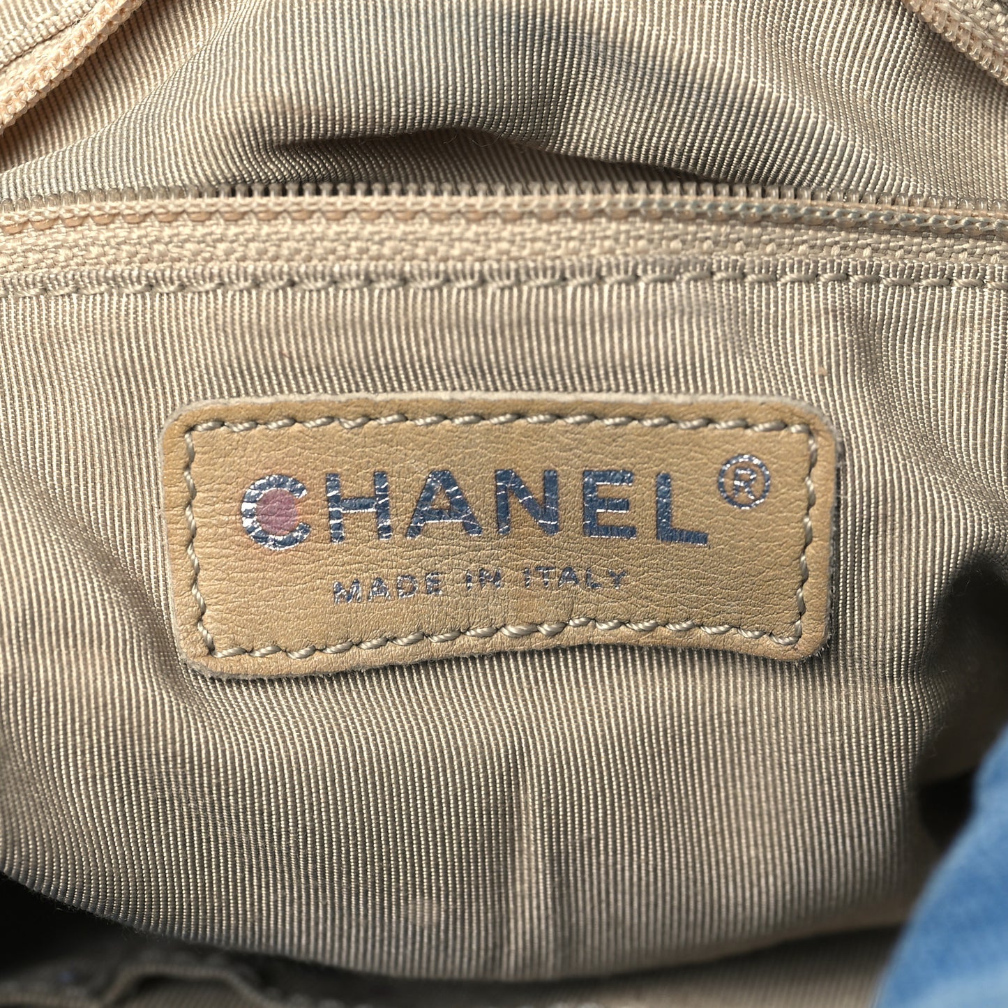 Denim Quilted Chain Hobo Light Blue