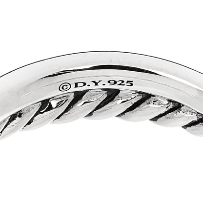 David Yurman Sterling Silver Diamond Petite X Crossover Ring 49 5 4 of 4