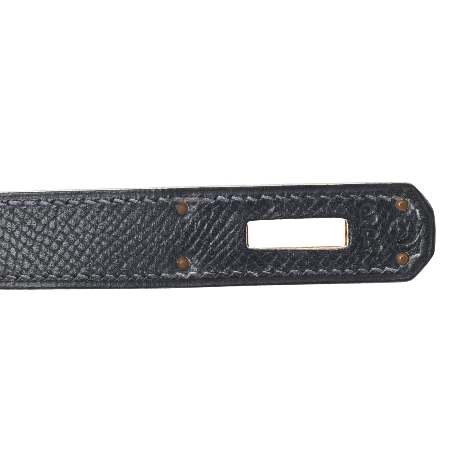 Hermes Courchevel Kelly Retourne 35 Bleu Marine 9 of 15