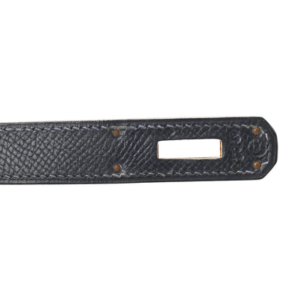 Hermes Courchevel Kelly Retourne 35 Bleu Marine 9 of 15
