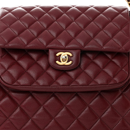 Chanel Calfskin Quilted Large Flap Shopping Tote Burgundy 8 of 10