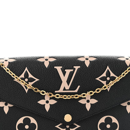 Louis Vuitton Empreinte Monogram Giant Felicie Pochette Black Beige 8 of 11