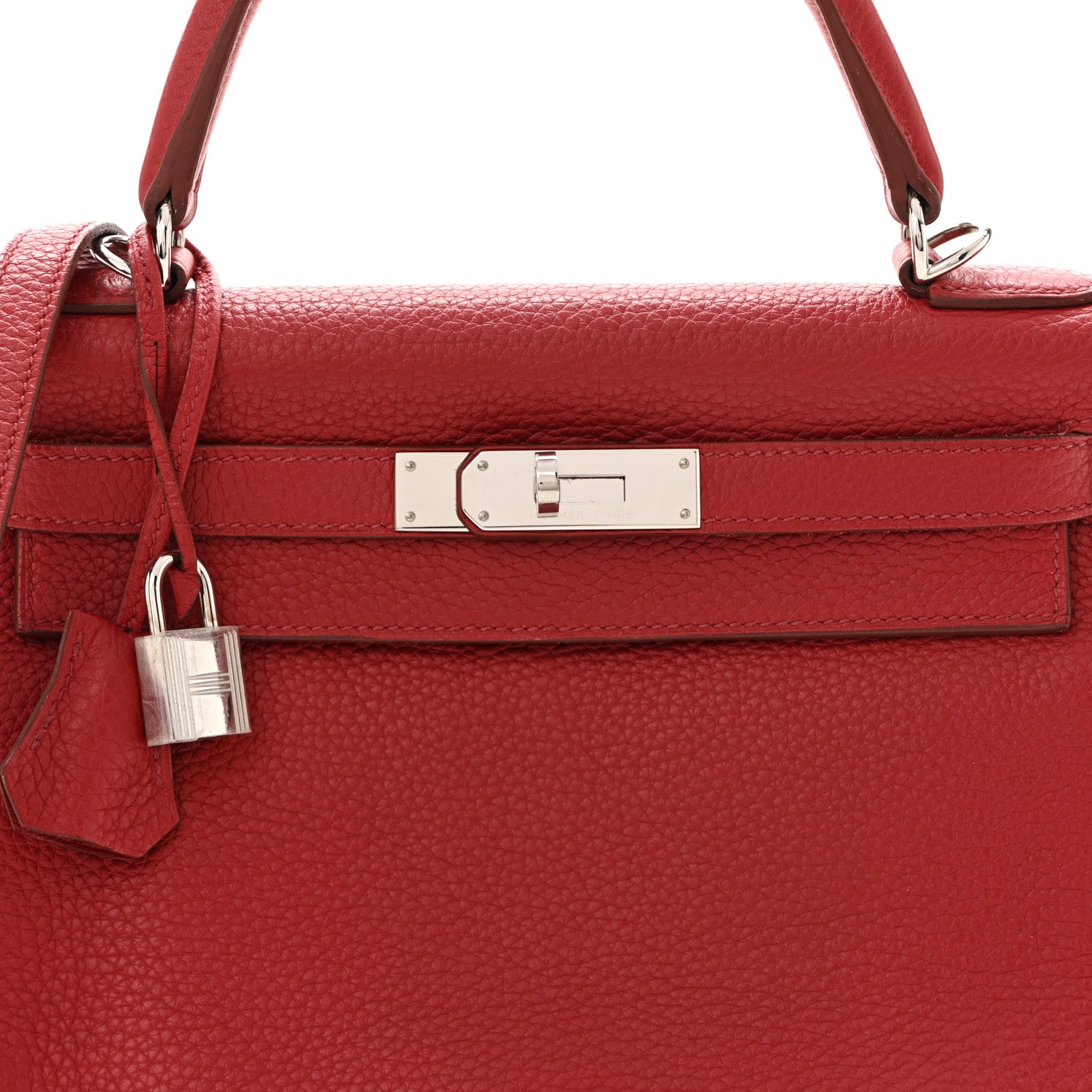 Hermes Taurillon Clemence Kelly Retourne 28 Rouge Garance 8 of 10