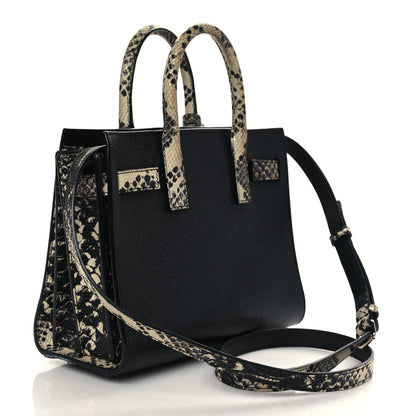 Saint Laurent Grained Calfskin Python Embossed Nano Sac De Jour Black 3 of 6