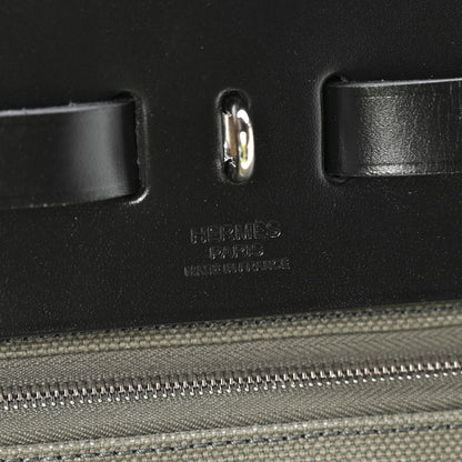 Hermes Military Toile Vache Hunter Herbag 39 Kaki Black 7 of 11