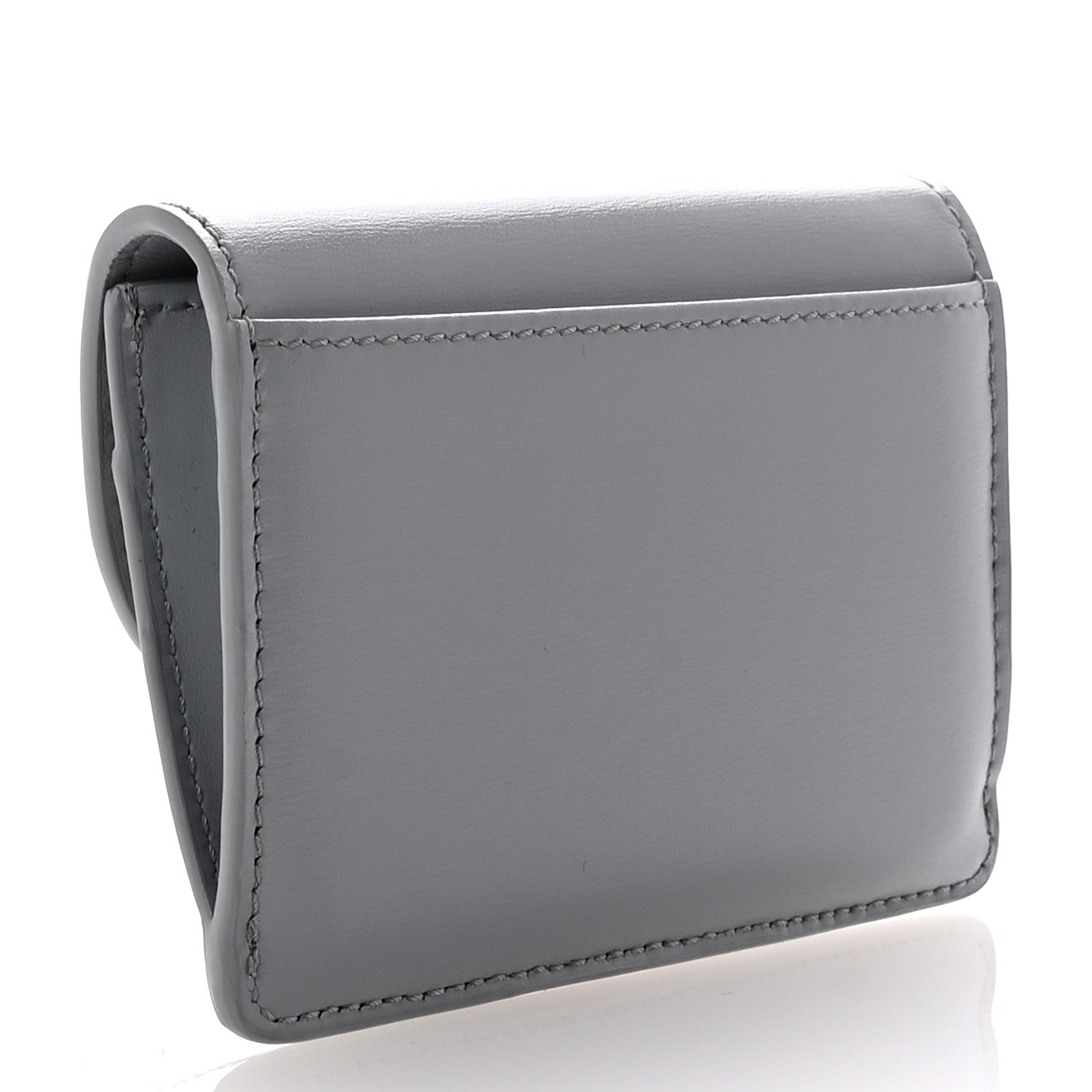Celine Shiny Calfskin Triomphe Flap Card Holder Pearl Blue 3 of 8