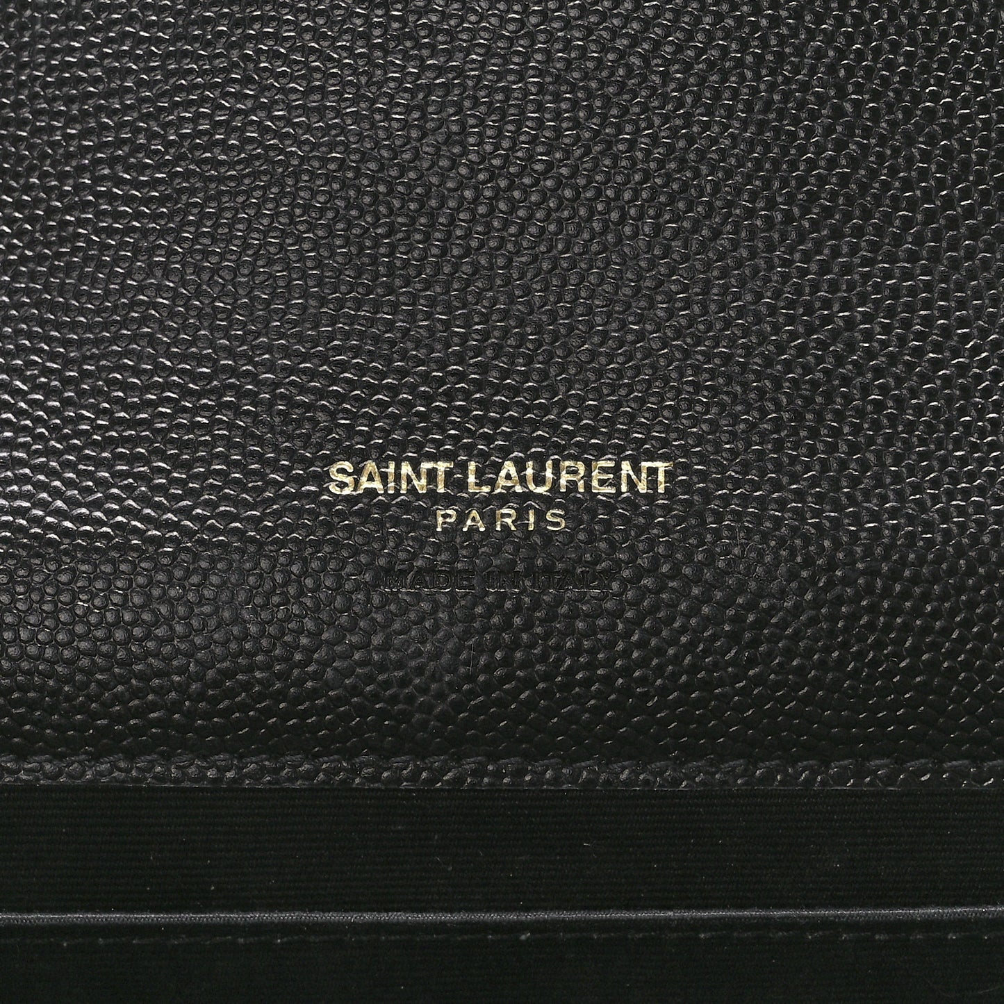 Grain De Poudre Matelasse Chevron Monogram Envelope Clutch Black