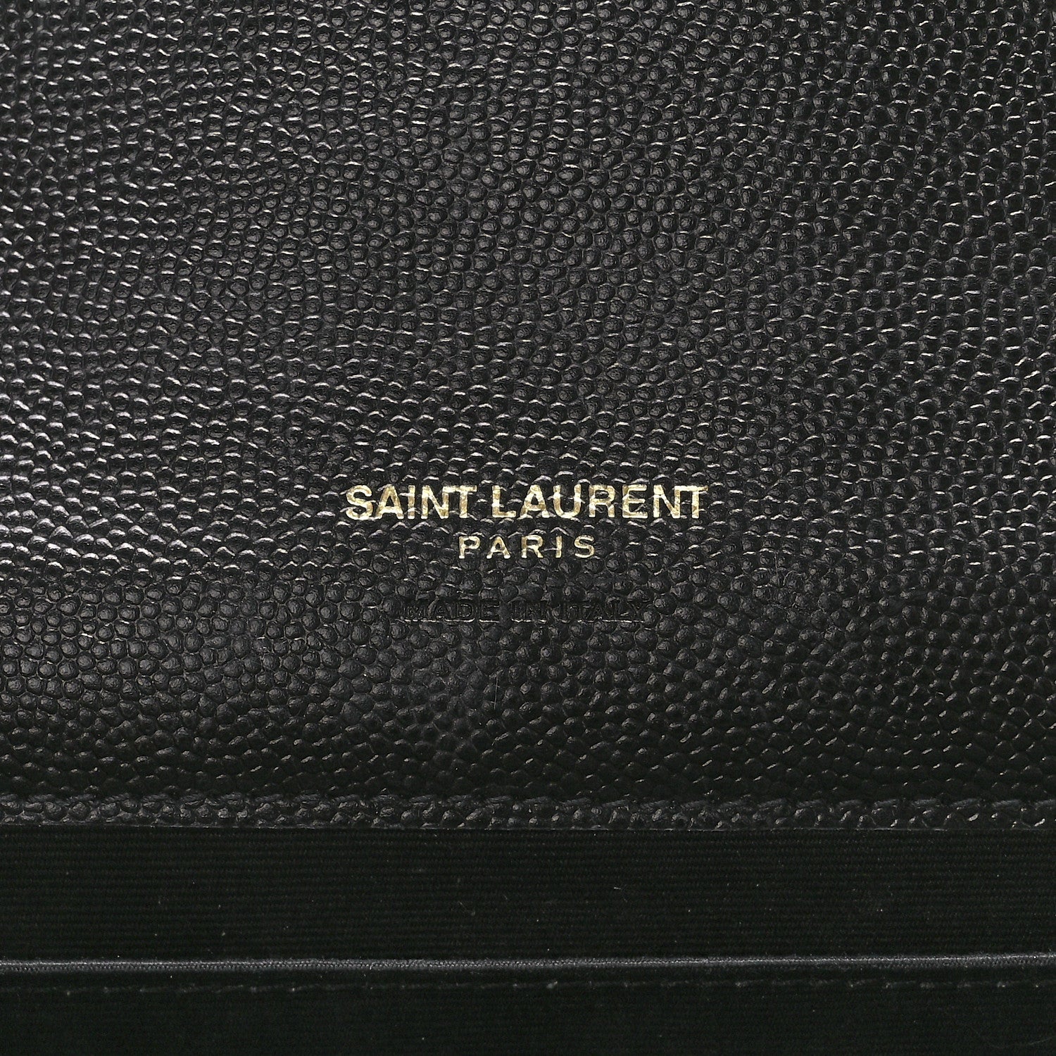 Saint Laurent Grain De Poudre Matelasse Chevron Monogram Envelope Clutch Black 5 of 10