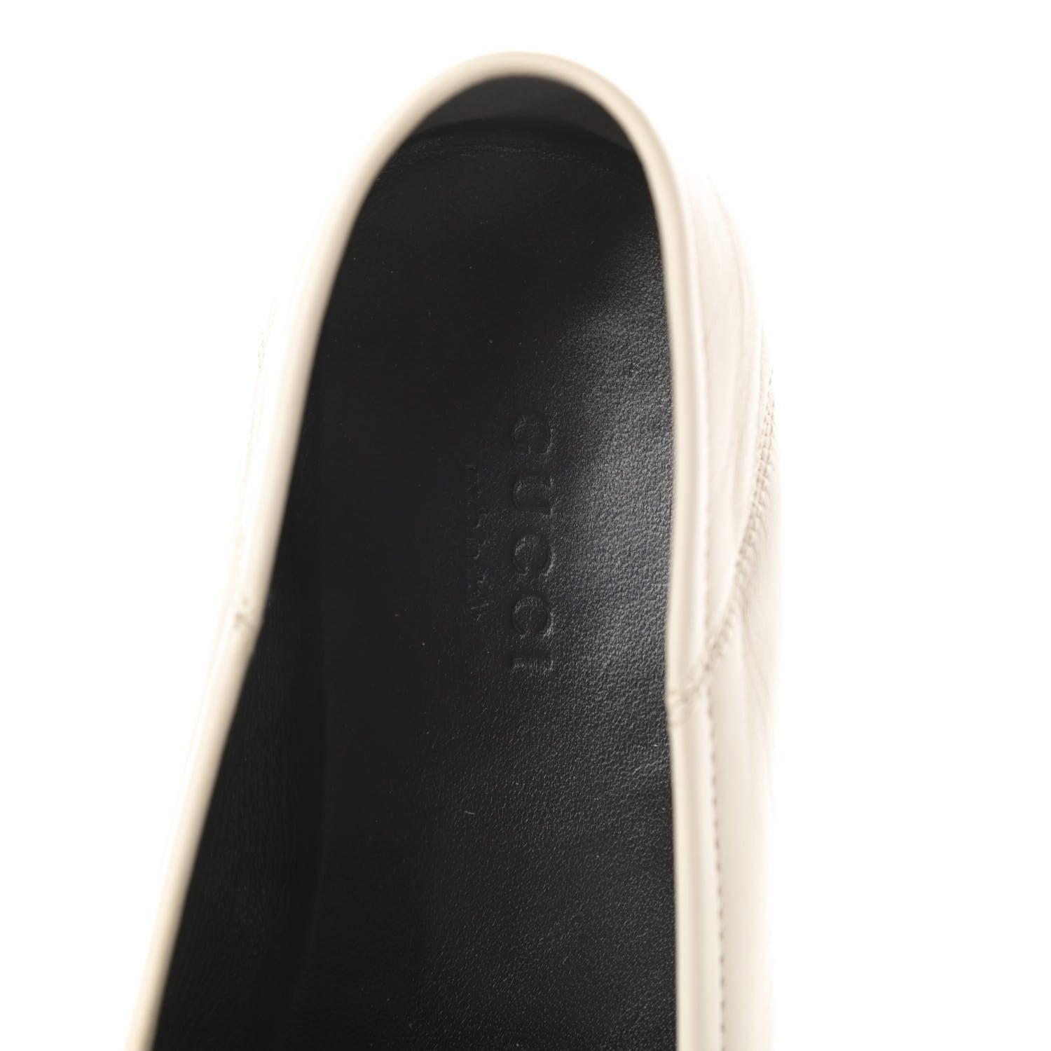 Gucci Lambskin Womens Brixton Horsebit Loafers 36.5 Mystic White 7 of 13