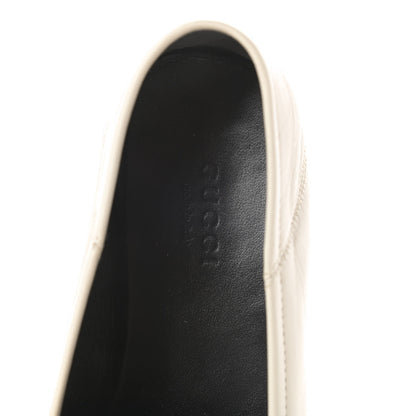 Gucci Lambskin Womens Brixton Horsebit Loafers 36.5 Mystic White 7 of 13