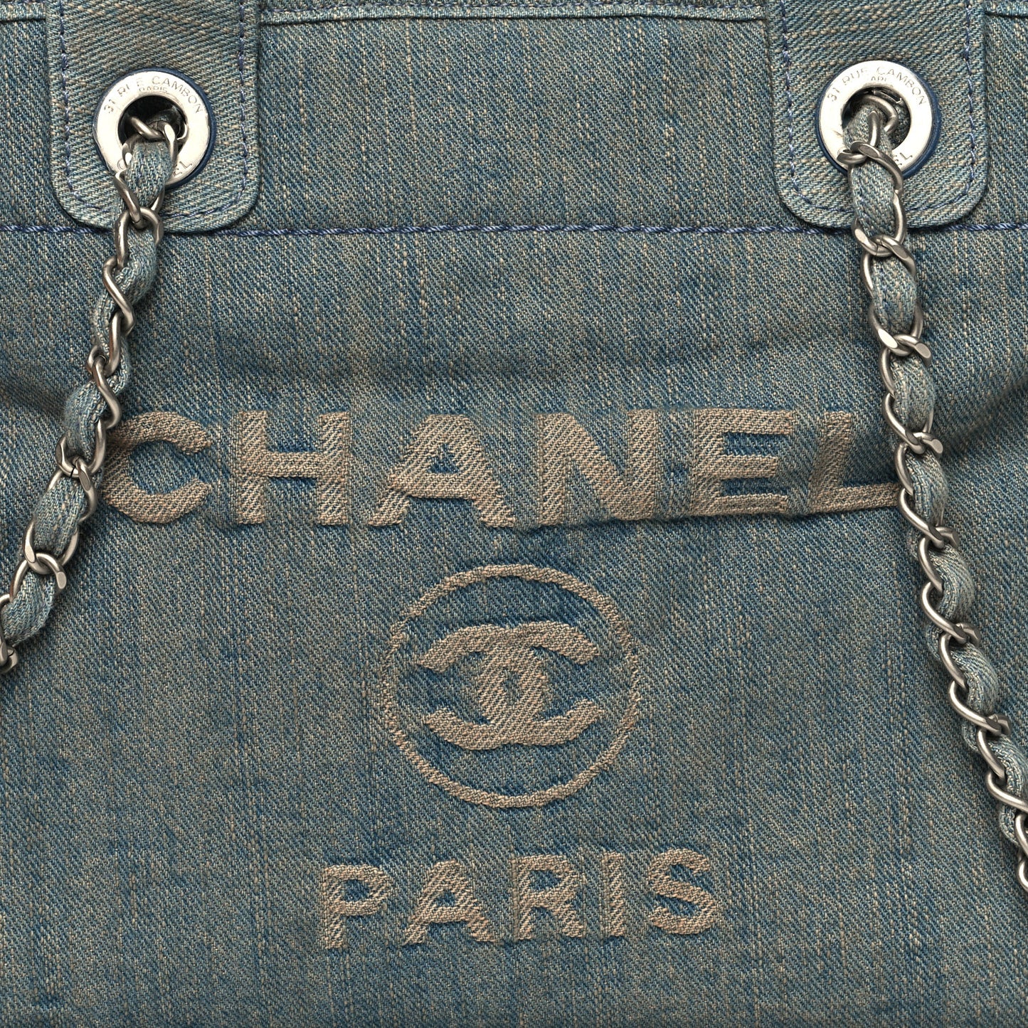 Denim Small Deauville Tote Light Blue